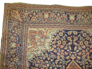 

	

Farahan Sarouk Persian knotted circa in 1910 antique, collector's item, 355 x 250 (cm) 11' 8" x 8' 2"  carpet ID: P-2005
The black knots are oxidized, the knots are hand spun  ...