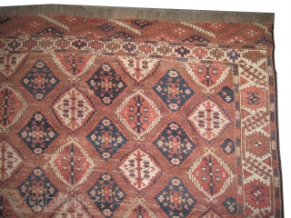 

Tschaudor Turkmen knotted circa in 1870 antique, collectors item. 330 x 197 cm 
 carpet ID: P-3516
In good condition, minor places the pile is used, the knots are hand spun lamb wool,  ...