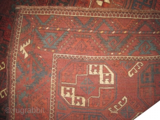 Tauk Nuska gul Afghan Ersari Turkmen knotted circa in 1900 antique, collectors item, 242 x 222 cm  carpet ID: P-5665
The warp and the weft threads are mixed with wool and goat  ...