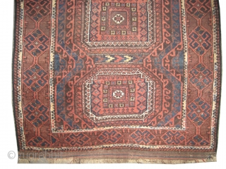  	

Belutch Persian circa 1905 antique, collector's item,Size: 178 x 94 (cm) 5' 10" x 3' 1"  carpet ID: E-356
Vegetable dyes, the black color is oxidized, the knots are hand spun  ...