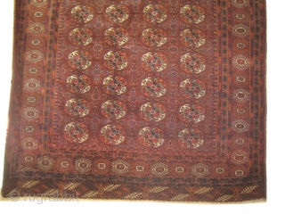 Boukhara Turkmen, circa 1925, semi-antique, Size: 142 x 200 cm, Carpet ID: ROB-6
Vegetable dyes, the knots are hand spun wool, the warp and the weft threads are 100% wool, fine knotted, the  ...