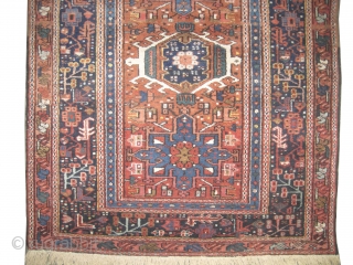 
Karadja Persian knotted circa in 1910 antique.  137 x 110 (cm) 4' 6" x 3' 7"  carpet ID: K-4285 
High pile, in perfect condition, the background color is warm rust,  ...