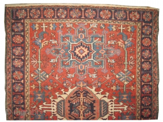 	

Karadja Persian knotted circa in 1910 antique, collector's item, 137 x 109 (cm) 4' 6" x 3' 7"  carpet ID: K-4382
High pile, in good condition and in its original shape.  