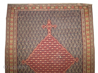 


Senneh Persian, woven circa in 1840 antique, collector's item,  198 x 152 (cm) 6' 6" x 5'  carpet ID: A-316
Woven with and spun wool, the weft threads are wool, the  ...