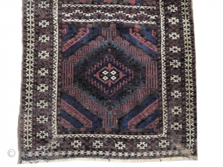 

Belutch Persian knotted circa in 1922 semi antique, 69 x 110 cm, carpet ID:MAM-17
The knots, the warp and the weft threads are wool. Two parts are joined, minor places are slightly used.  ...