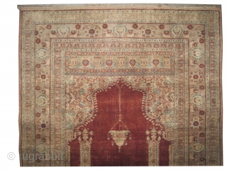 	

Tabriz Persian 100% silk, knotted circa in 1890, antique, collector's item,  161 x 122 (cm) 5' 3" x 4'  carpet ID: WH-1
The knots, the warp and the weft threads are  ...