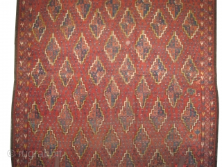 
Kizyl Ayak Turkmen knotted circa in 1875 antique, collectors item. 400 x 178 cm  carpet ID: P-6130
The brown color is oxidized, the knots are hand spun lamb wool, the warp and  ...