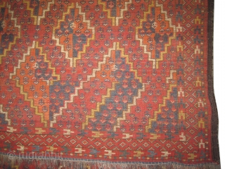 
Kizyl Ayak Turkmen knotted circa in 1875 antique, collectors item. 400 x 178 cm  carpet ID: P-6130
The brown color is oxidized, the knots are hand spun lamb wool, the warp and  ...