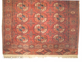 Tekke Bukhara Turkmen, 19th century, 100 x 130 cm, carpet ID: LUB-4
In good condition.                   
