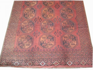 
Ersari Turkmen knotted circa in 1890 antique, collector's item,  360 x 246 (cm) 11' 10" x 8' 1"  carpet ID: P-5743
High pile in perfect condition, the warp and the weft  ...