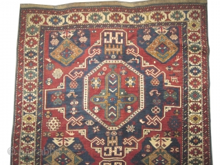 
Konakent Kouba Caucasian, knotted circa in 1915 antique, collector's item. 260 x 140 (cm) 8' 6" x 4' 7"  carpet ID: RS-234
Both edges are finished with 2cm Soumak technique kilim, the  ...