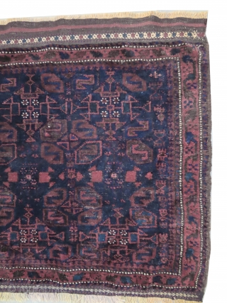 
	

Belutch Persian bag face, knotted circa in 1922, antique, collectors item, 69 x 66 (cm) 2' 3" x 2' 2"  carpet ID: BRDI-53
Thick pile in good condition, silky wool, the selvages  ...