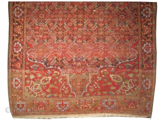 


Farahan-Sarouk Persian knotted circa in 1910 antique, collector's item, 143 x 105 (cm) 4' 8" x 3' 5"  carpet ID: K-5101
The black knots are oxidized, the knots are hand spun lamb  ...