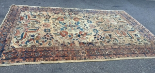 SOLD THANK YOU!

Hello folks, here are some photos of the other rug i bought last week out of an estate.

It is a larger carpet, approx. 8'6" x 12' 6". It has some  ...