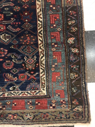Rug# 7009, Antique Malayer kallegi or Galleria rug, allover Herati motifs, all wool construction ( warp, weft and pile), fully restored, in immaculate condition. 
 Size 305x150 cm
for inquiries in regards to  ...