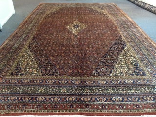 Rug# 1892, Early 20th C. Malayer, Circa 1910, Hand-knotted oversize carpet, custom made for a Khaan home in Bibikabad village, Symmetrical knots with 100% hand-spun local-wool, Nth-West Persia, this rug is unique  ...