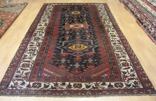 Antique Bakhtiar Gallery carpet( unknown clan) ,mid to third quarter of 19th century, natural vegetable dyes, symmetrical knots, in excellent condition for it's age. size; 345x190 cm      