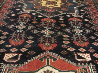 Antique Bakhtiar Gallery carpet( unknown clan) ,mid to third quarter of 19th century, natural vegetable dyes, symmetrical knots, in excellent condition for it's age. size; 345x190 cm      