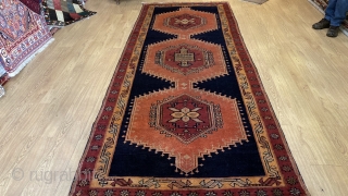 Rug# 7039, Antique Azarbaijan Galleria rug, all wool, Armenian weave circa 1920, USSR, size 334x135 cm, Cheap freight can be arranged to anywhere in the world. 
Free freight within Australia.   