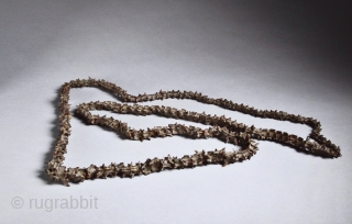 This ancient necklace of snake vertebrae was worn for many decades by one or more Nepalese shamans.
20th century               