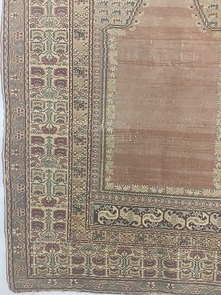Antique collectible Turkish prayer rug.
size:180*125 cm
For more images and details contact me: mshokrinezhad52@gmail.com
                    