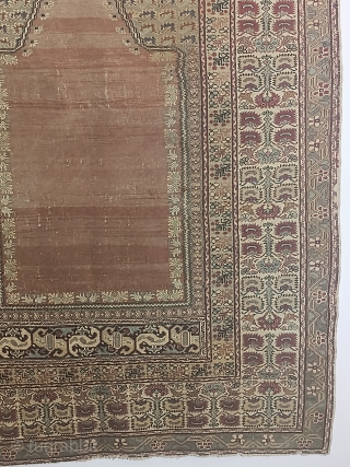 Antique collectible Turkish prayer rug.
size:180*125 cm
For more images and details contact me: mshokrinezhad52@gmail.com
                    