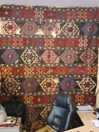 150 YEARS OLD KILIM
210*270 cm
Vegetable dye
irajalvanian13@gmal.com
free shipping with FedEx from Ankara                      