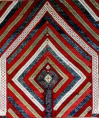 Outstanding prayer cicim/jijim with dramatic architectural imagery of ascending arches in a Seljukid style, first half 19c, Central Anatolia. intricate brocading, Very good condition, squarish proportions, approx 4 x 5 feet. Looks  ...