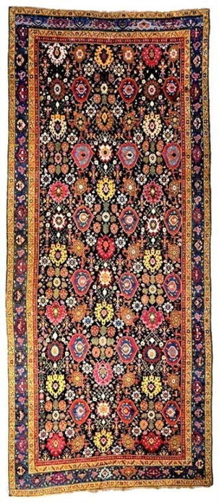 This exceptional Classic Karabagh is now available. It is early 1800 and is in very good condition with lustrous pile, stunning natural dyes and only a few minor wear spots.  The  ...