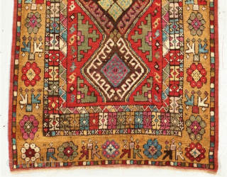 Extraordinary Anatolian yastik, Sivas region, first half 19c. Contact: dennisdodds@juno.com.                       