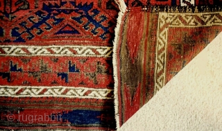 Small qalem-dani type Baluch, 32 x 53 inches, es, (81 x 134 cm) late 19c From an old private Philadelphia Main Line collection. Thick, lustrous wool, dense floppy handle, choice quality, beautiful  ...