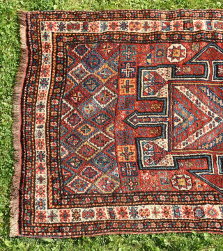 Anyone looking for a good Khorassan Kordi "watertank" rug? Early 20th century, good colors & full pile, 225x155 cm. Nice irregular shape, but it lies flat if put on a carpet underlay.  ...