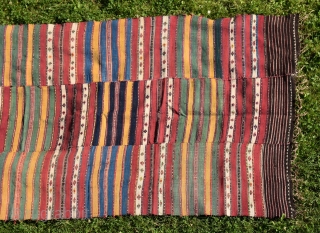 Relisted with new pictures (on request of some people): A very beautiful cover, usually referred to as "Mazandaran" (north west Persia) in the literature. Ca. 310x125 cm. Imo ca 1900. Made from  ...