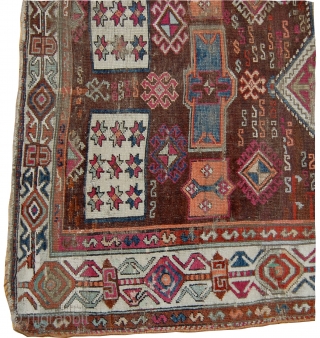 An interesting 18th or early 19th century east Anatolian rug (ca. 118 x 218 cm). Belongs to a rare group of about 12 known examples, and very similar in design (the main  ...