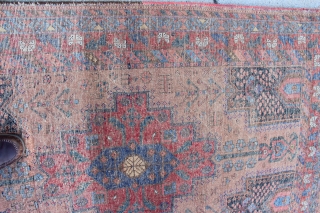 Antique Afshar rug of the type now referred to as "Outback Afshar" after the well known  article in Hali #117. The rug has all the features of this type including many  ...