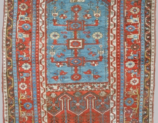 Beautiful Ladik Prayer 4'1" x 6'9", dated 1270/1853. Spacious and well drawn design with wonderful old colors, aubergene, yellow, green, light blue and saturated reds. Classic motifs with beautifully formed Tulips and  ...