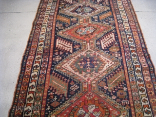 A Late 19th Century Q'ashqa'i Runner, 8' 8" x 2' 8".                      