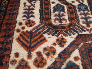 Late 19th Century Afshar rug, 4' 7" x 3' 6", in pristine condition.                    