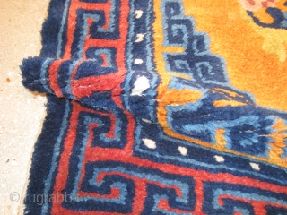 Ningxsia Rug, Late 19th Century, 4' 5" x 2' 4".  Full pile.                    