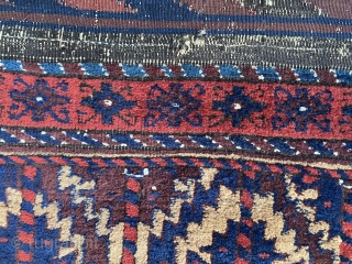 SOLD!! Baluch: heavy glistening wool. Thick pile. 50”x31” $375                        