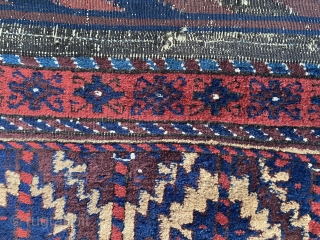 SOLD!! Baluch: heavy glistening wool. Thick pile. 50”x31” $375                        
