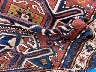 SOLD! Karabagh long rug: 8’7” x 4’3” in excellent condition, color and bold design. Clean and ready for use.              