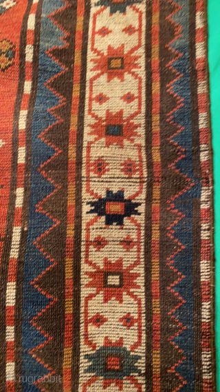 SOLD! Karabagh long rug: 8’7” x 4’3” in excellent condition, color and bold design. Clean and ready for use.              