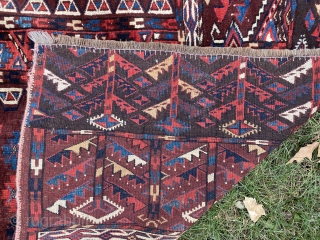 SOLD!Yomud ensi: 65”x58” Antique, all natural dyes, great condition. Warm colors. Very decorative. Not expensive!                  