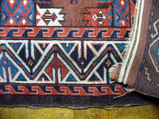 Antique Yomud Main Carpet: Excellent Christmas gift. 9'3"X5'5". 11H X 14V = 140 kpi. Camel hair warp. Some cotton in weft? [see pic]. SOLD!         