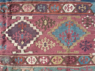 Very nice kilim with lovely colours                           