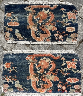 Rare pair of Tibetan bolster covers aprox. 65 x 35 cm; 26 x 14 inch                  