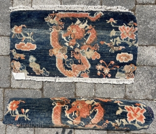Rare pair of Tibetan bolster covers aprox. 65 x 35 cm; 26 x 14 inch                  