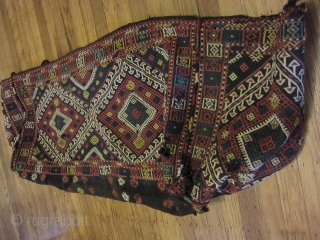 Azeri ? Bedding Bag 19th century Caucasian. There are holes and signs of wear 3'10" x 2'2"                