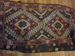 Azeri ? Bedding Bag 19th century Caucasian. There are holes and signs of wear 3'10" x 2'2"                